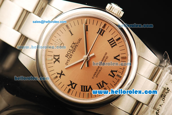 Rolex Air King Automatic Movement ETA Coating Case and Orange Dial and Black Roman Numerals - Click Image to Close